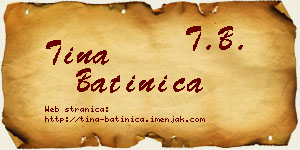 Tina Batinica vizit kartica